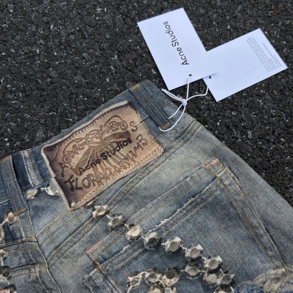 Acne Studios 3D printed crystal bow printed jeans - Picture 6 of 7